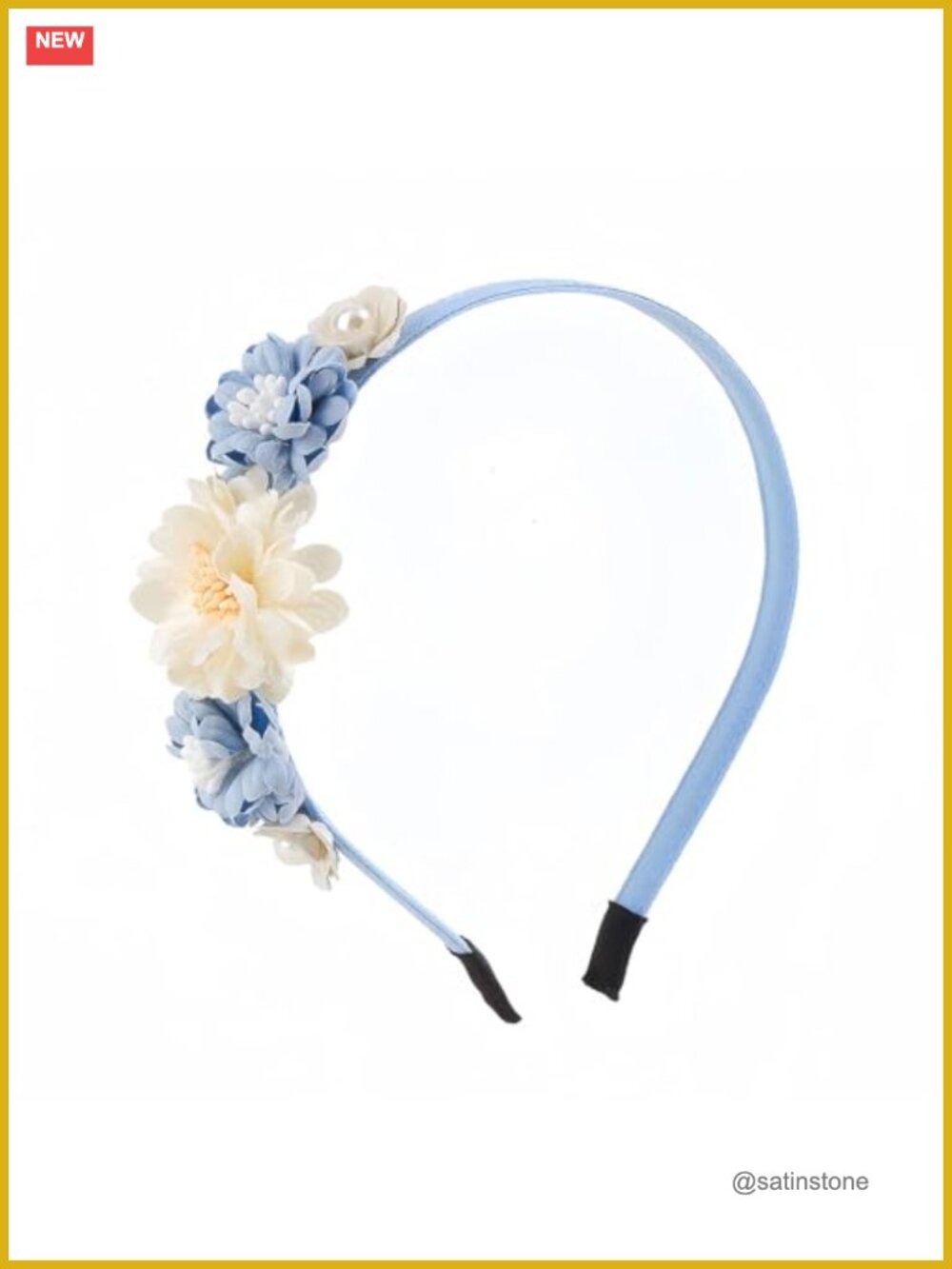 Flower Headband Rose Hair Band Pearls Elegant Party Wedding Hair Accessory